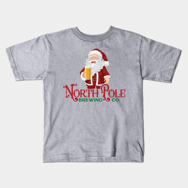 North Pole Brewing Kids T-Shirt by MindsparkCreative